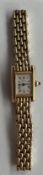 An 18ct yellow gold lady's Cartier wristwatch,