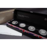 Royal Mail - The Queen's portrait Collection of £5 silver proof four coin set,