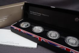 Royal Mail - The Queen's portrait Collection of £5 silver proof four coin set,