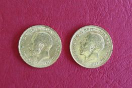 Two George V gold half sovereigns dated 1914 CONDITION REPORT: Please note - only a