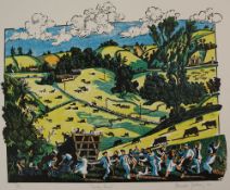 Alexander Hollweg For John Constable (Country Dance) Woodcut on paper Signed in pencil to the
