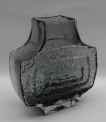 A Whitefriars TV Vase designed by Geoffrey Baxter, in smoky grey,