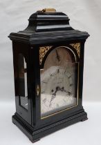 An 18th century ebonised bracket clock,