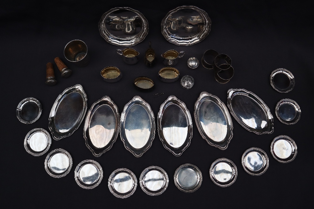 A collection of continental 800 standard pin trays, dishes, miniature jugs, - Image 4 of 4