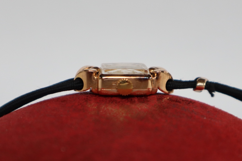 A lady's 18ct gold Rolex wristwatch, the square dial with dot markers, marked Rolex Precision, - Image 4 of 8