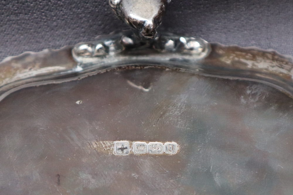 A George V Silver Salver with a gadrooned rim, on three claw and ball feet, Sheffield, 1913, - Image 3 of 3