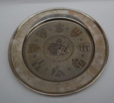 An Elizabeth II silver plate issued to commemorate The wedding of The Prince of Wales and Lady