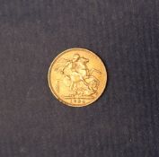 A Victorian gold sovereign dated 1894