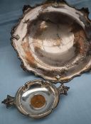A George V silver pedestal dish, with a shaped upturned rim, Sheffield, 1935, Walker & Hall,