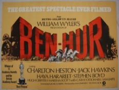 Ben Hur A United Kingdom Quad Poster Directed by William Wyler Starring Charlton Heston,