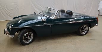 A 1973 MGB Roadster in British Racing Green, 1798cc, one owner from new, approximately 97,000 Miles,