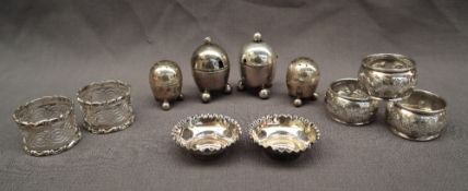 A pair of late Victorian silver mustard pots, Sheffield,