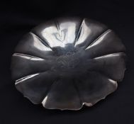 American Silver - Bailey, Banks & Biddle Co Sterling silver lobed dish, 28cm diameter,