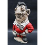 Groggs - A John Hughes pottery "Ugly" model of a Welsh Rugby player possibly Roland Phillips,