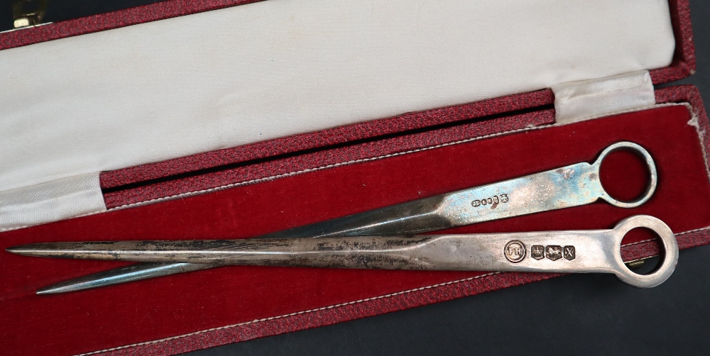 An Elizabeth II silver letter opener with ring handle, Sheffield, 1965, Francis Howard Ltd,