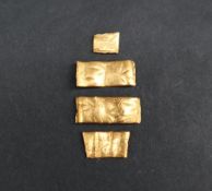 Assorted 22ct yellow gold panels,