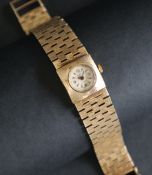 A lady's 9ct yellow gold Bentima Star wristwatch,