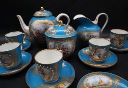 A 19th century Sevres tea set,