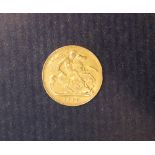 An Edward VII gold half sovereign,