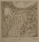 Leon Kossoff (British, 1926-2019) The Booking Hall Etching, 1982, on wove, signed,