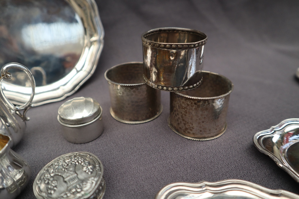 A collection of continental 800 standard pin trays, dishes, miniature jugs, - Image 3 of 4