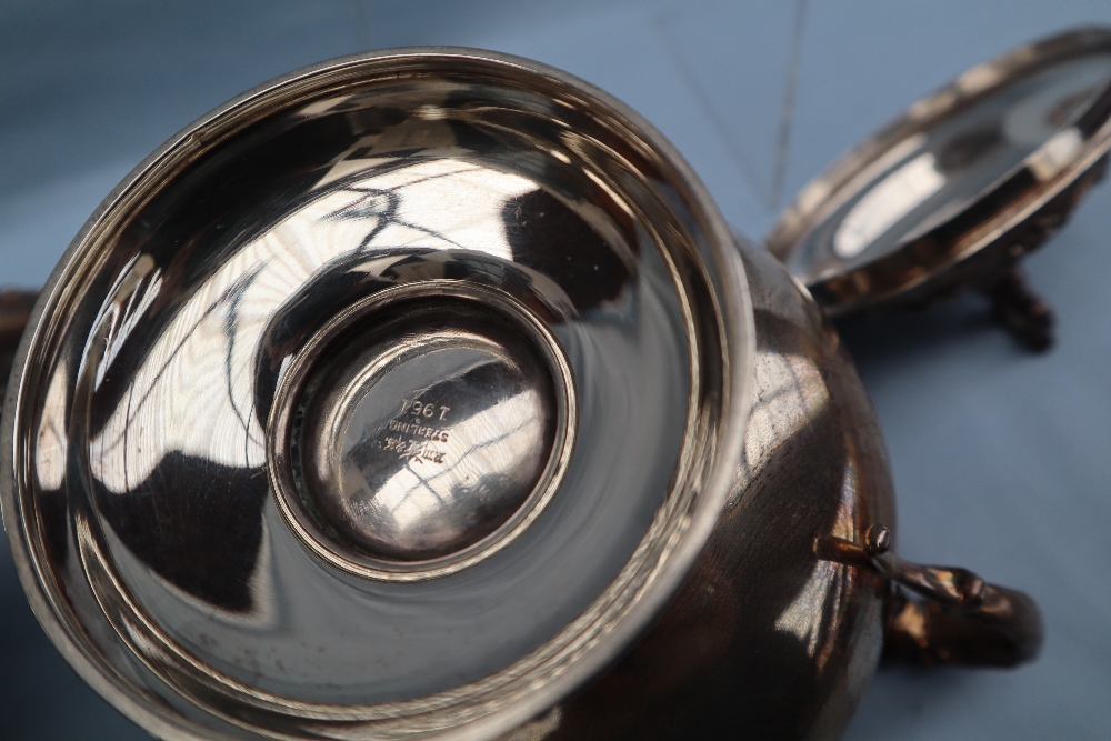 American Silver - An R W & S Sterling silver five piece teaset with a scrolling leaf and flower - Image 7 of 7