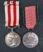 A Victorian Indian Mutiny Medal, 1857 1858 issued to G Butcher 12th Lancers,
