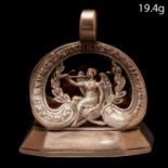 ANTIQUE GOLD INTAGLIO FOB SEAL,