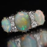 OPAL AND DIAMOND RING