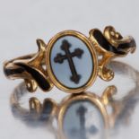 ANTIQUE GEORGIAN GOLD MOURNING RING