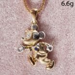 SAPPHIRE DISNEY MICKEY MOUSE PENDANT WITH NECKLACE