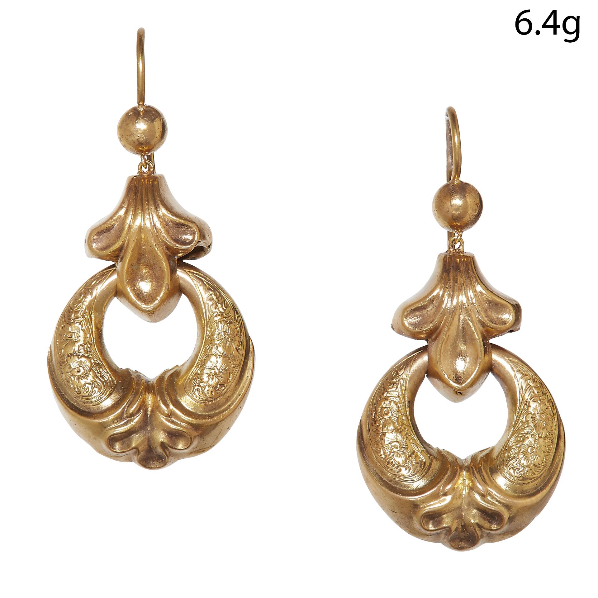 PAIR OF VICTORIAN DROP EARRINGS