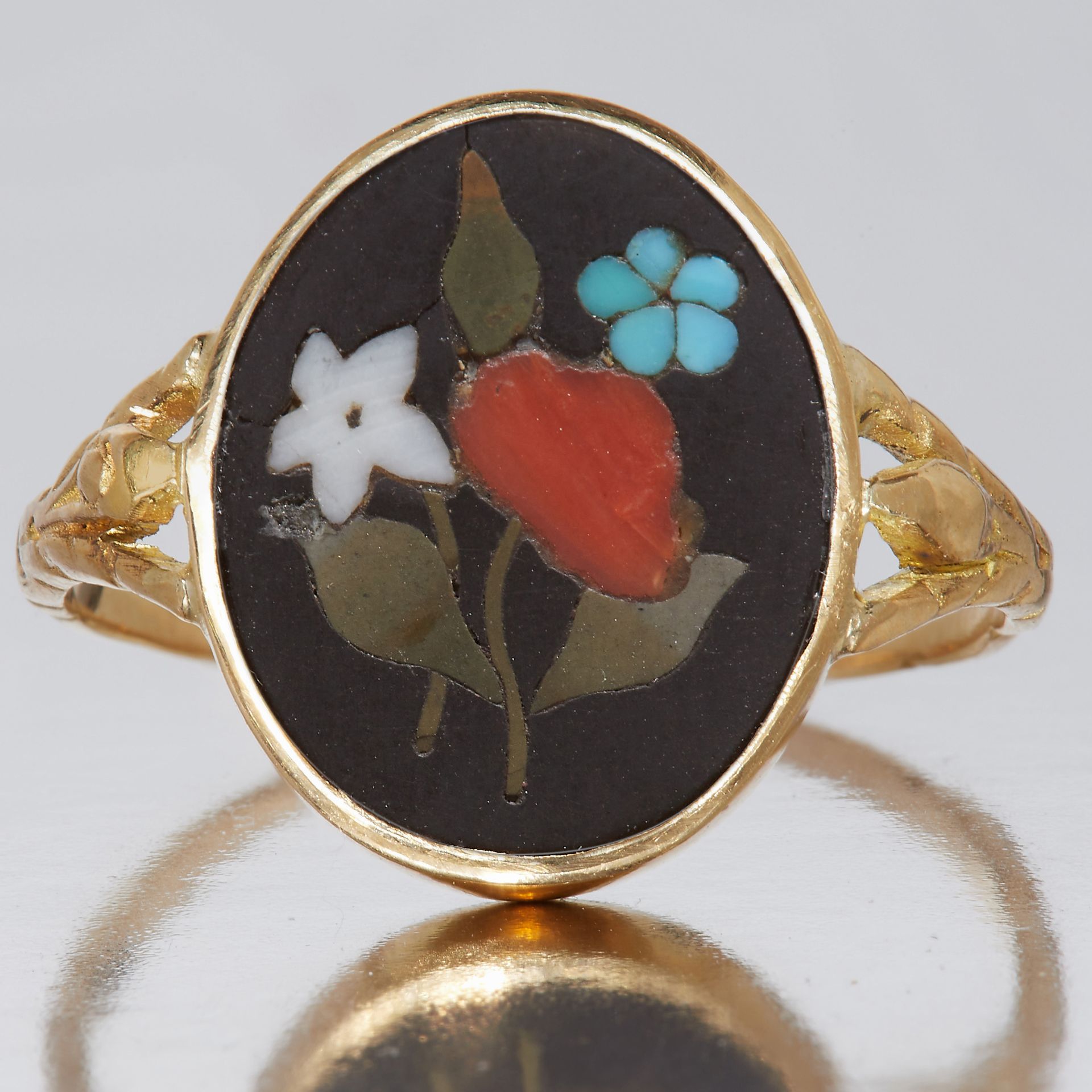 VICTORIAN PIETRA DURA RING