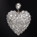 ANTIQUE DIAMOND HEART PENDANT