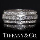 TIFFANY & CO, 3-ROW DIAMOND ETERNITY RING