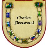 CHARLES FLEETWOOD VARLEY (attributed to) IMPORTANT ENAMEL PANEL BELT