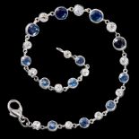 FINE ART DECO SAPPHIRE AND DIAMOND BRACELET