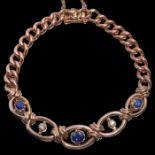 VICTORIAN SAPPHIRE AND DIAMOND BRACELET