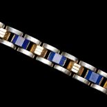 GOLD LAPIS LAZULI BRACELET.