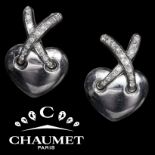 CHAUMET PARIS, PAIR OF DIAMOND HEART CLIP EARRINGS