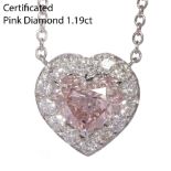 GIA CERTIFICATED FANCY BROWNISH PINK DIAMOND HEART PENDANT NECKLACE