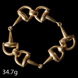 VINTAGE STIRRUP LINK GOLD BRACELET