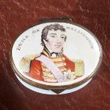 ANTIQUE ENAMEL PORTRAIT SNUFFBOX