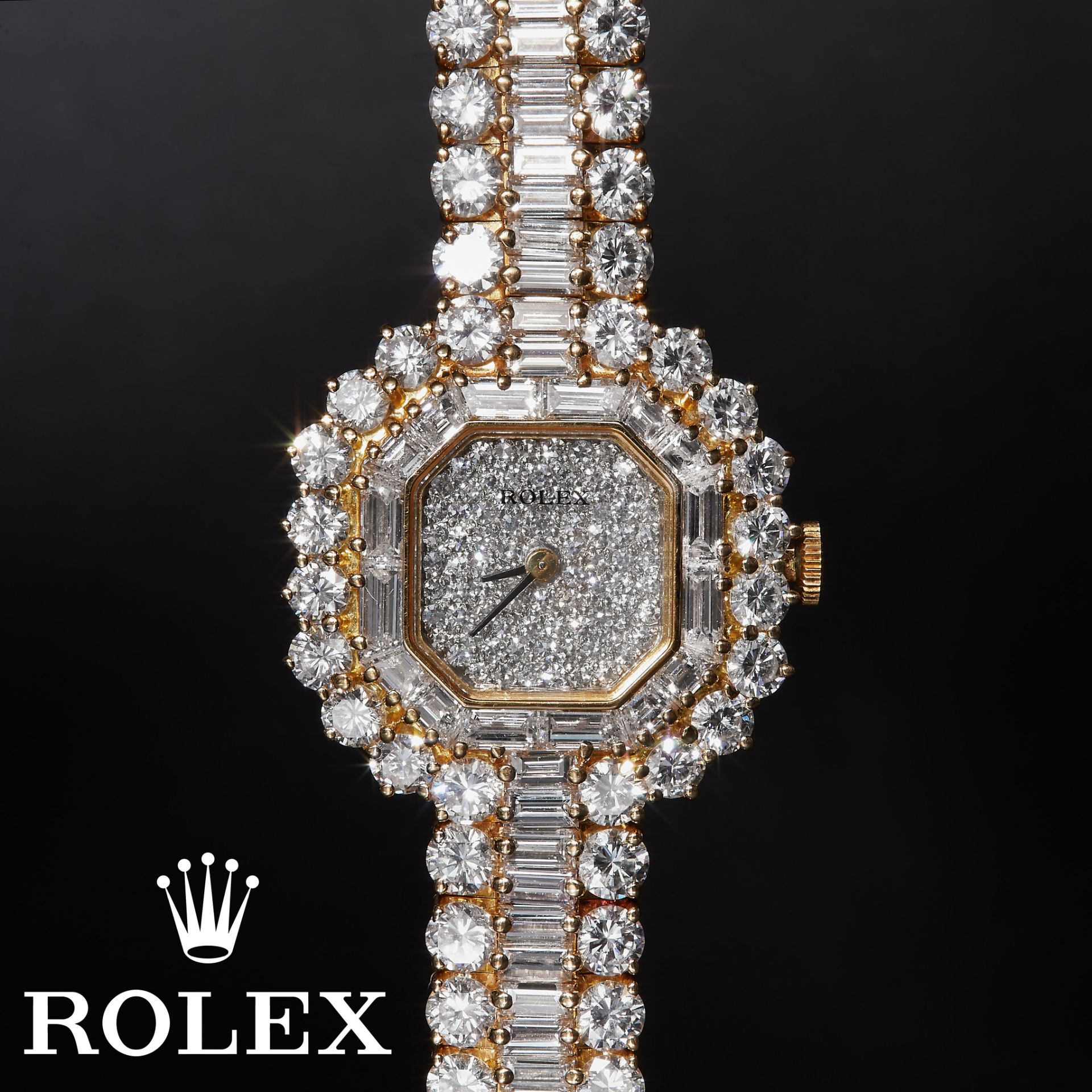 IMPORTANT DIAMOND WRISTWATCH BY ROLEX