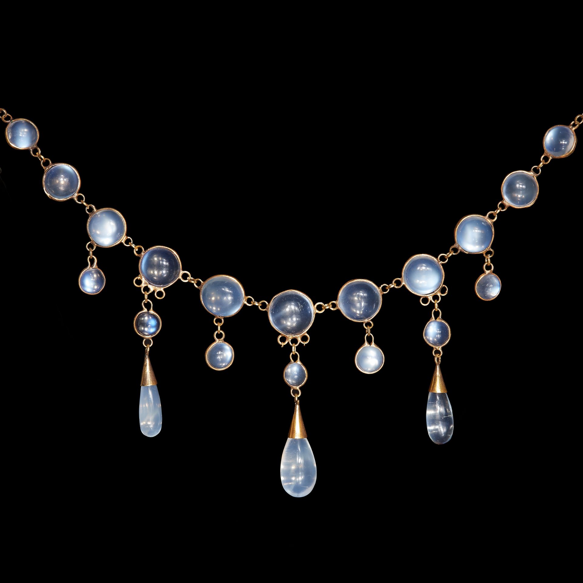 ANTIQUE MOONSTONE DROP NECKLACE