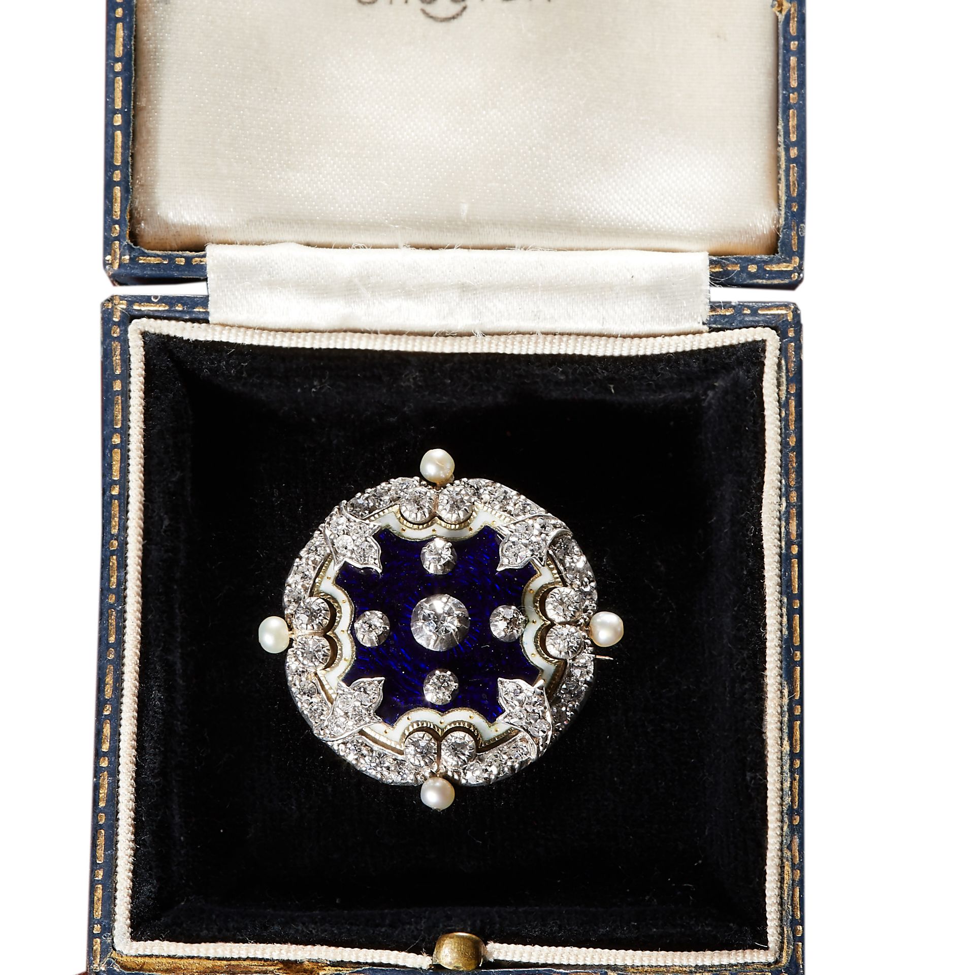 IMPRESSIVE DIAMOND, PEARL AND ENAMEL BROOCH - Image 2 of 2