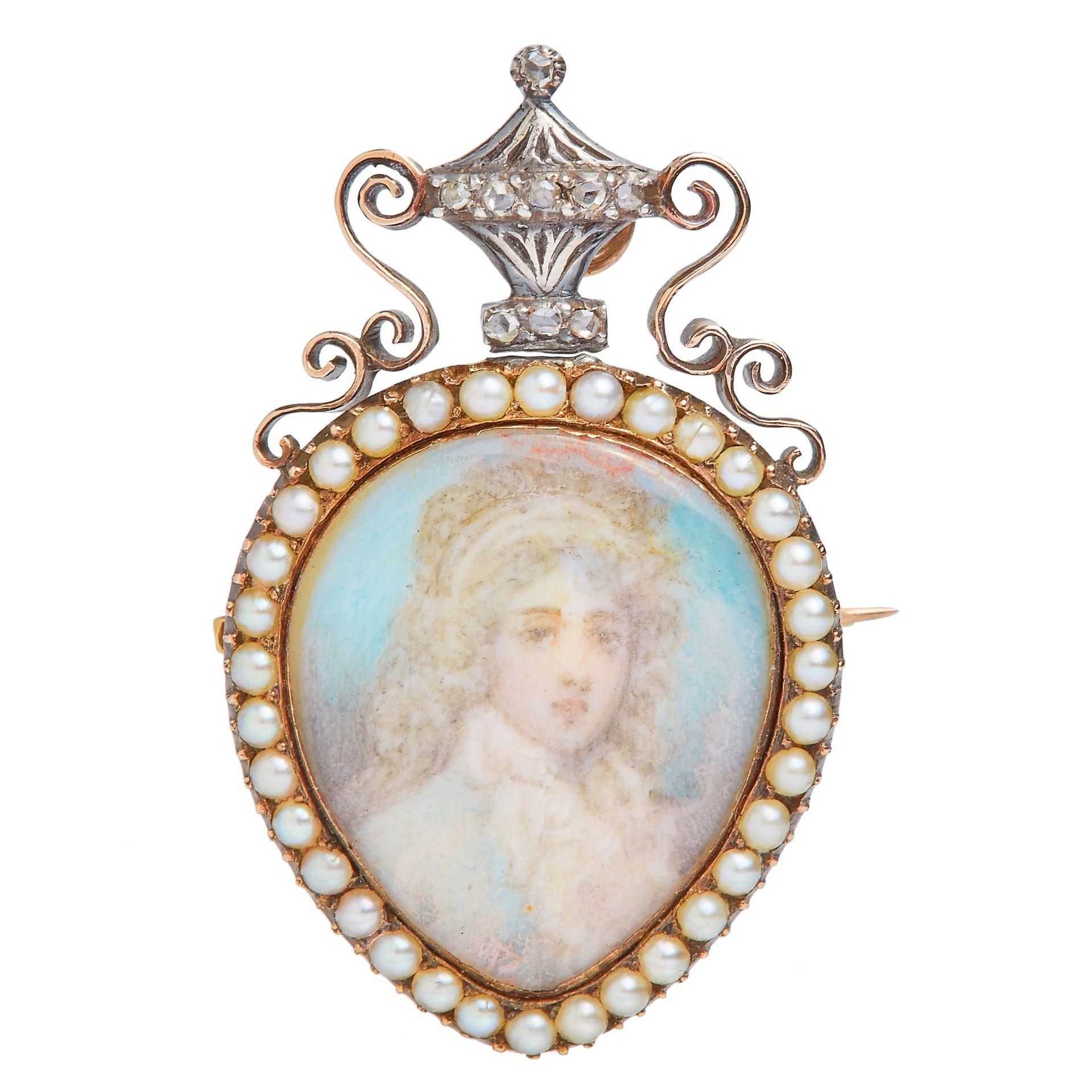 GEORGIAN DIAMOND PORTRAIT MINIATURE