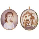 ANTIQUE MEMORI PORTRAIT MINIATURE LOCKET