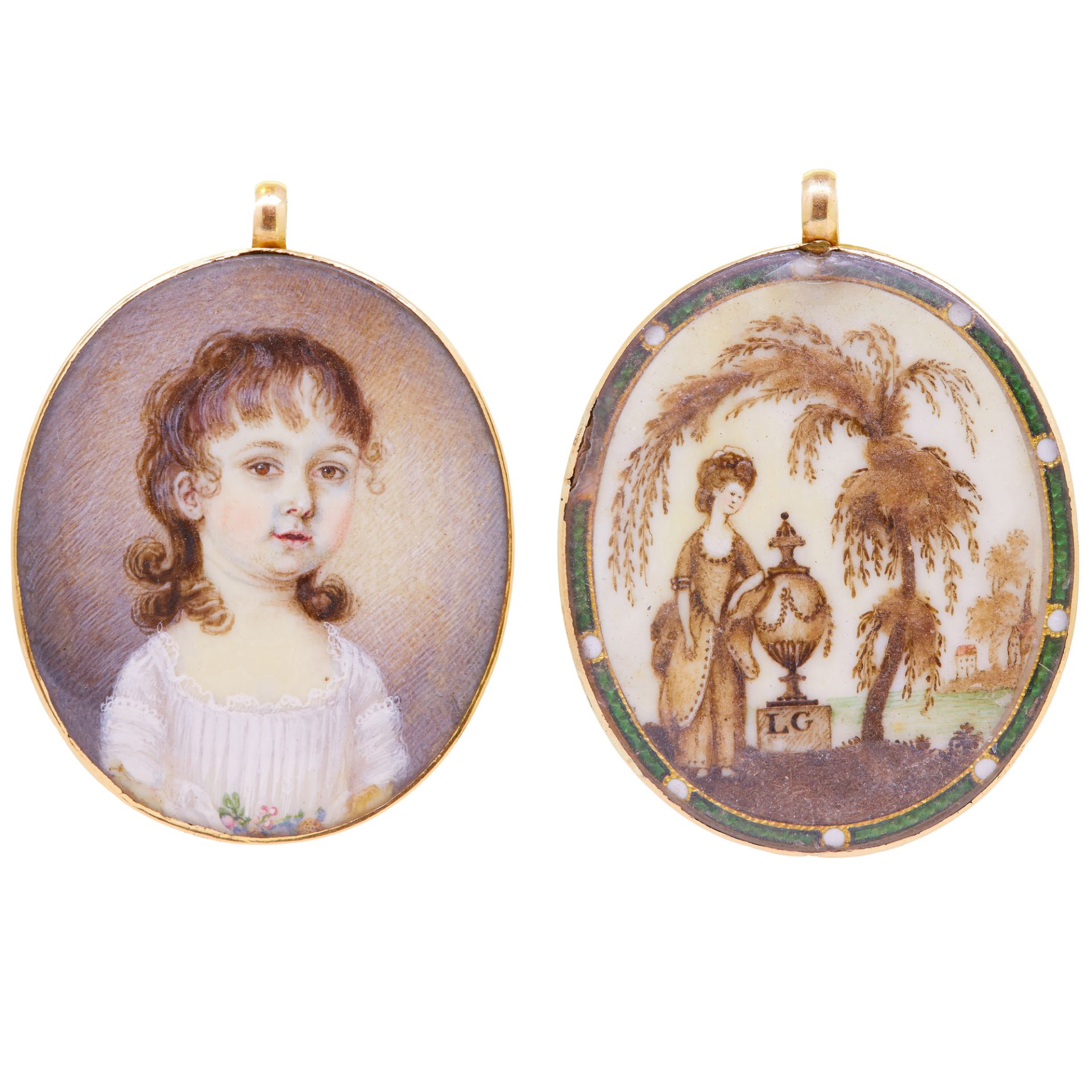 ANTIQUE MEMORI PORTRAIT MINIATURE LOCKET