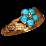 ANTIQUE TURQUOISE CLADDAGH RING